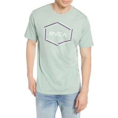 Rvca Hexest Logo Graphic T-Shirt, Green