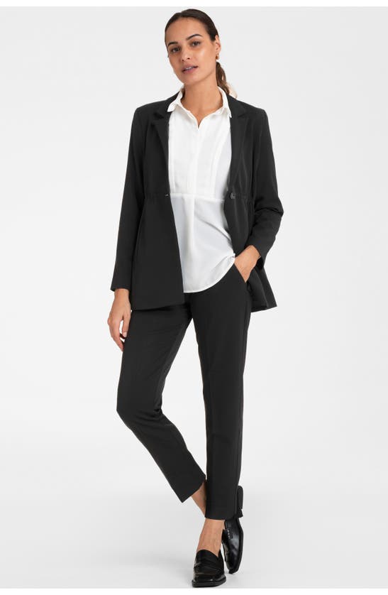 Shop Seraphine Corporate Maternity Blazer In Black