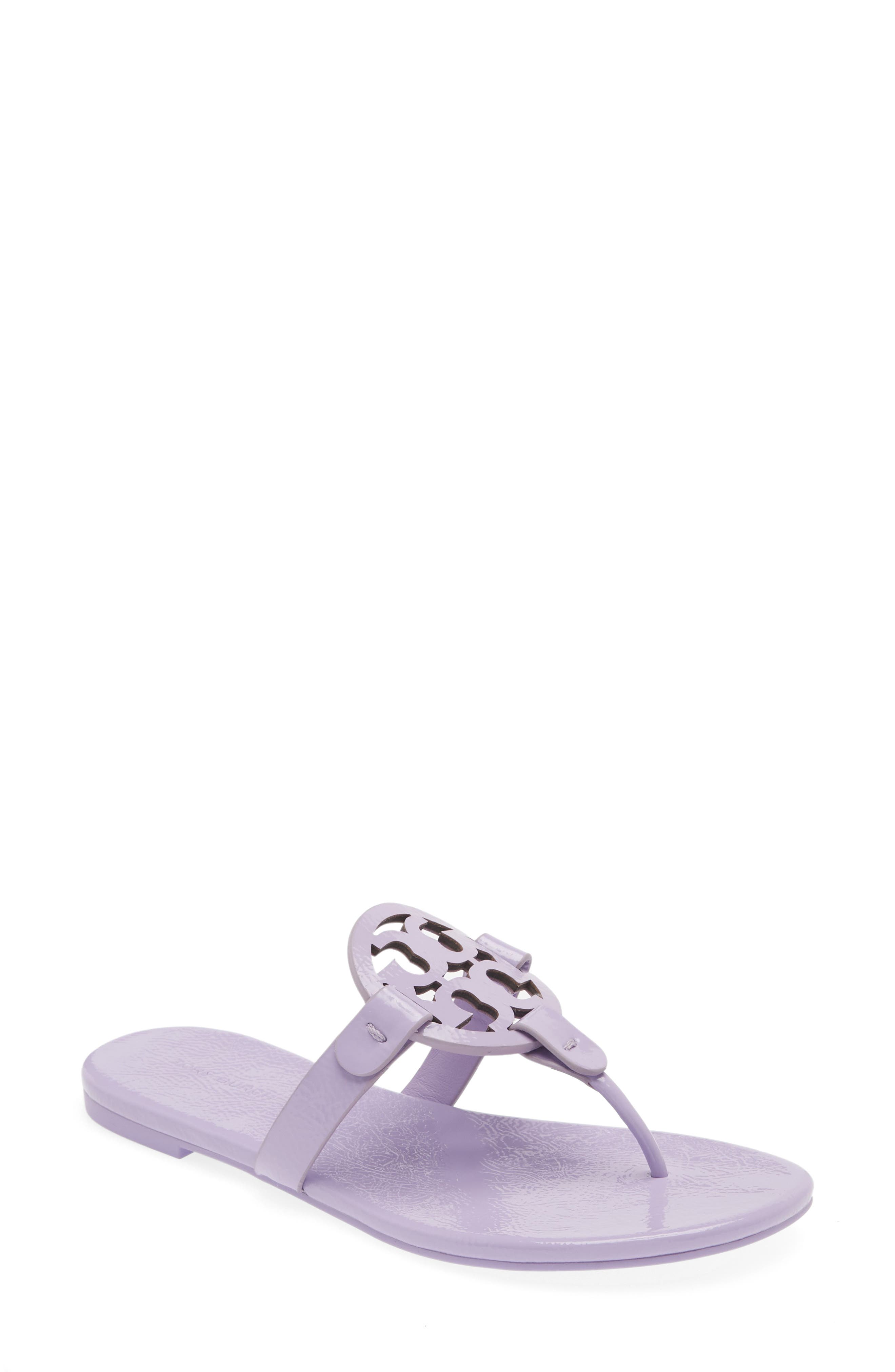 Lavender purple Tory Burch Miller sandals