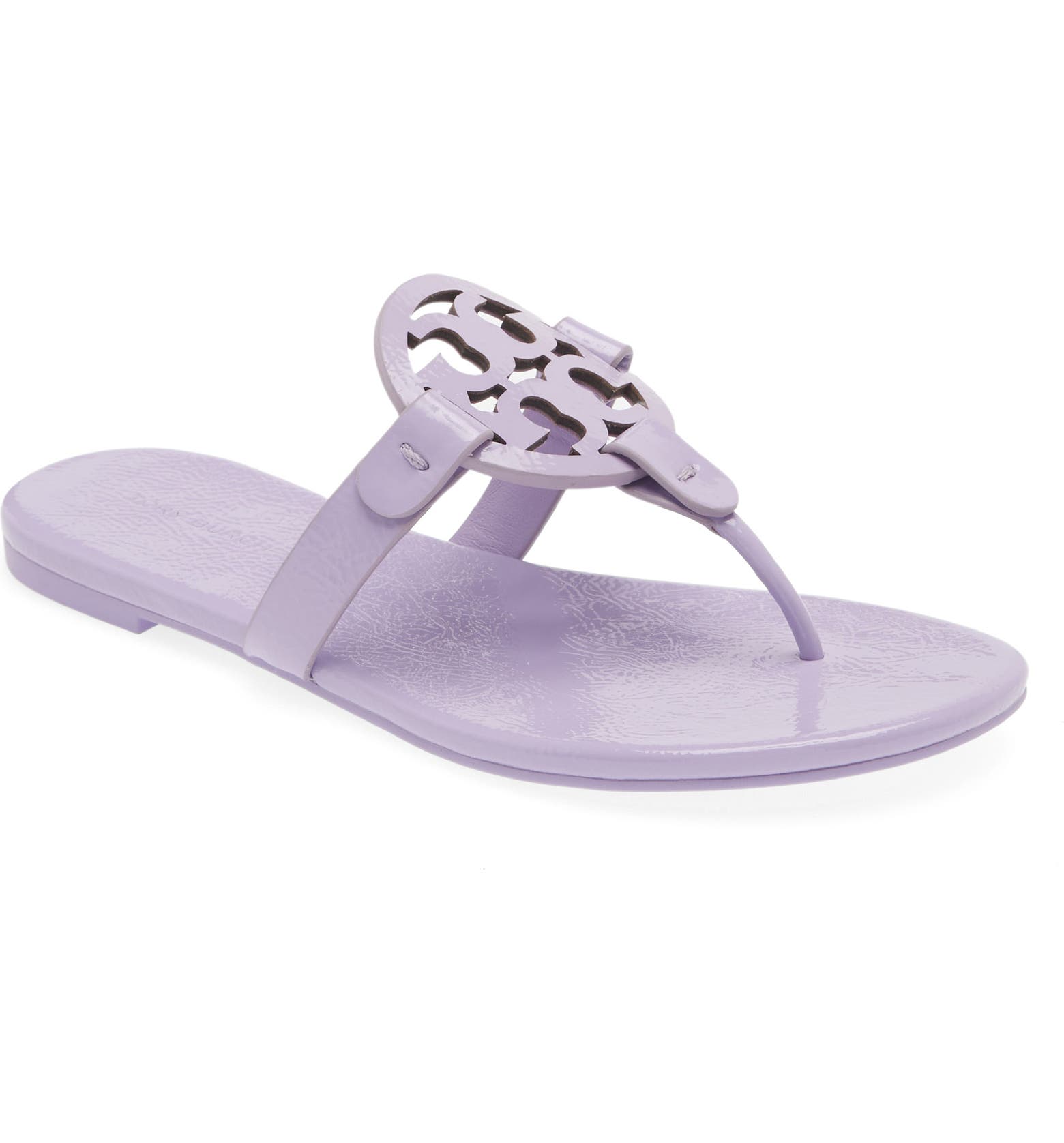 Lavender purple Tory Burch Miller sandals