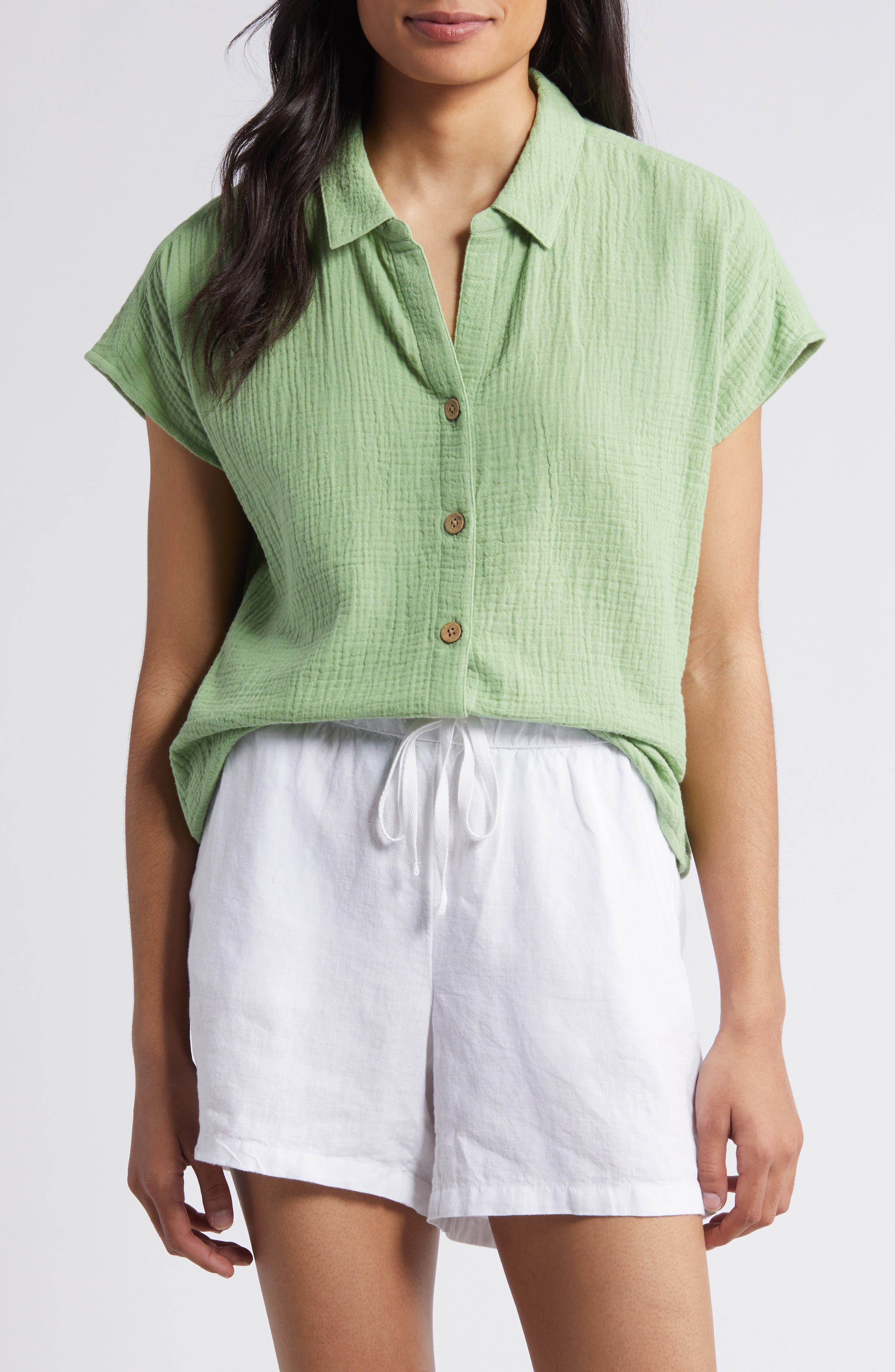 KINDRED Kai organic-cotton shorts - Green