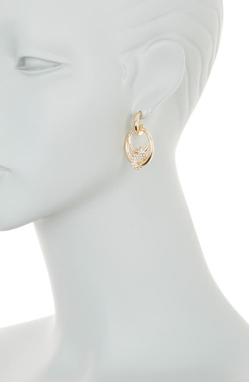 Shop Anne Klein Caramel Double Hoop Earrings In Gold/cry