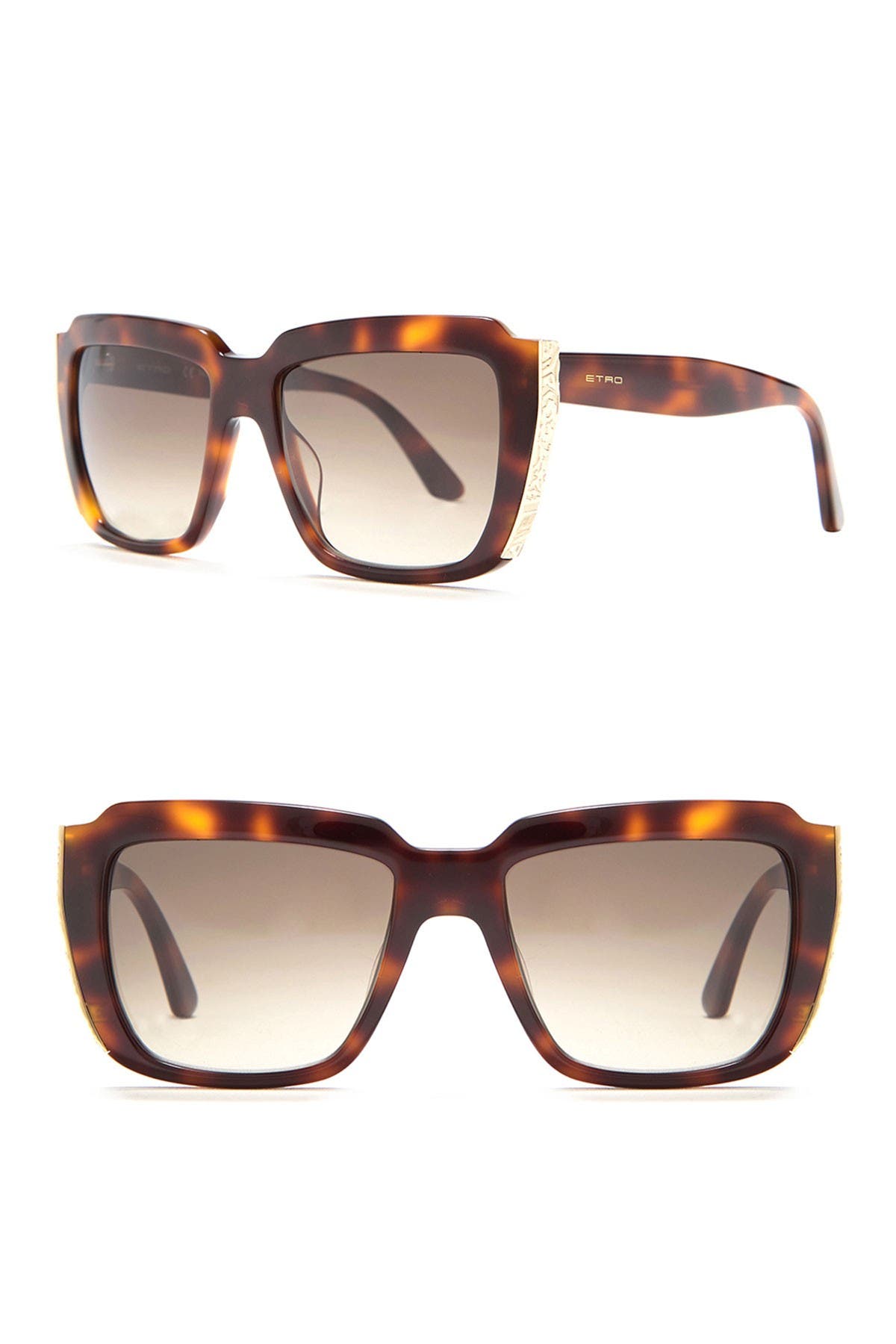 Etro 54mm Notched Square Sunglasses Nordstrom Rack