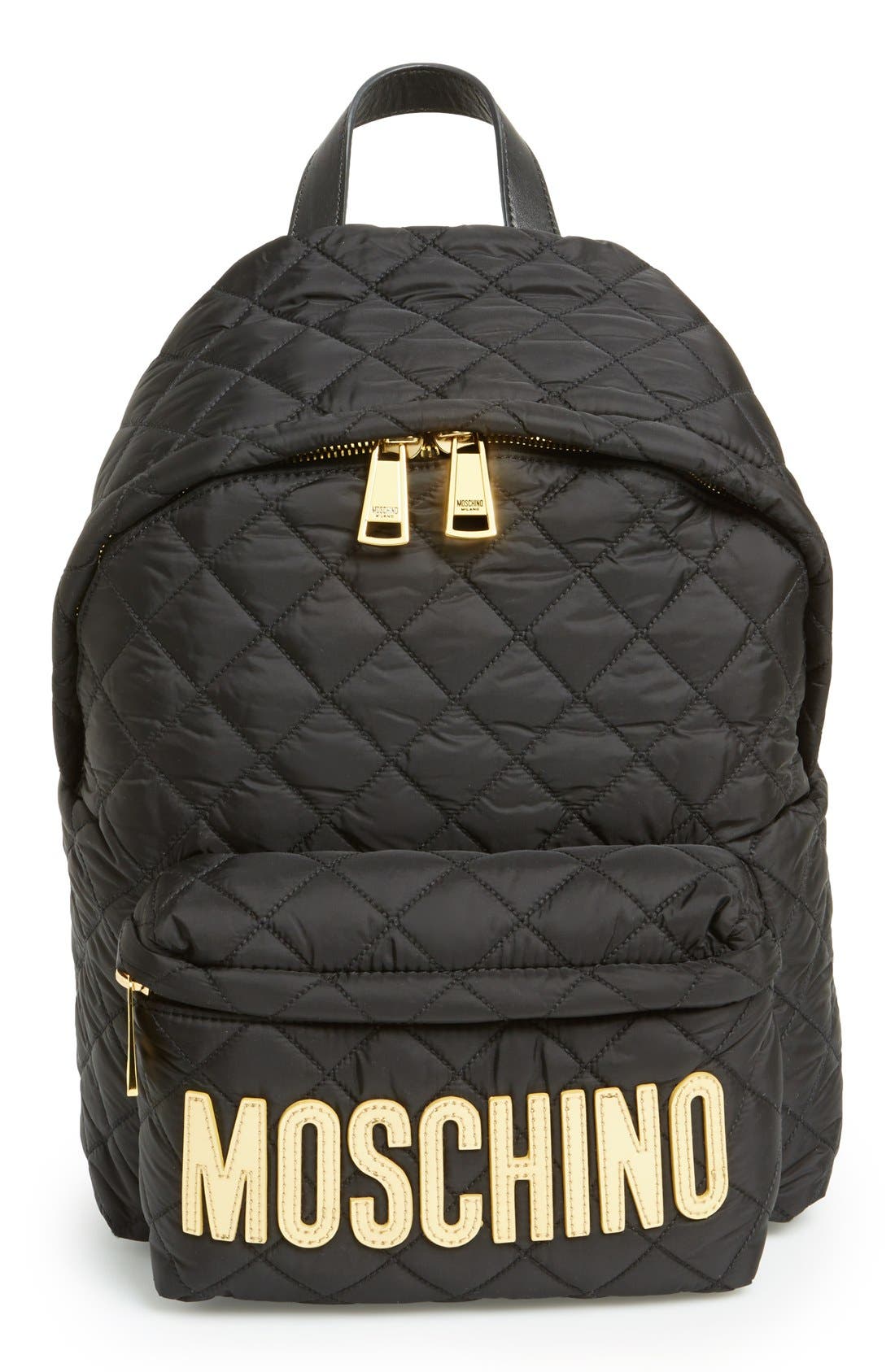 Moschino Quilted Nylon Logo Backpack Nordstrom