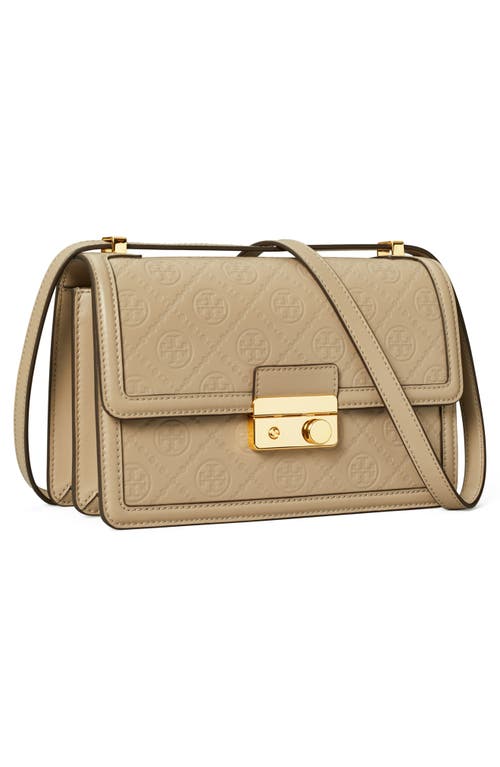 Tory Burch T Monogram Debossed Convertible Shoulder Bag In Fresh Clay