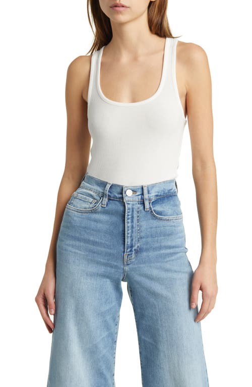 FRAME Rib Tank in White at Nordstrom, Size X-Large