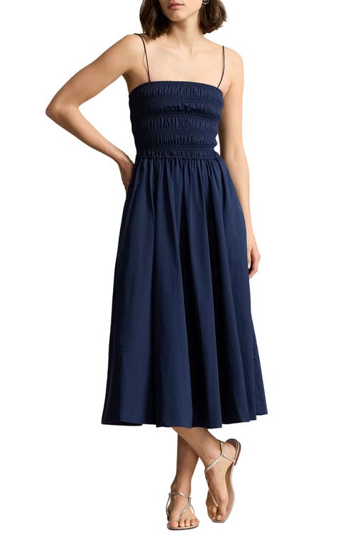 Polo Ralph Lauren Shirred Bodice Sundress Cruise Navy at Nordstrom,