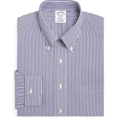 Brooks Brothers Regent Regular Fit Stripe Dress Shirt (3 For $207)