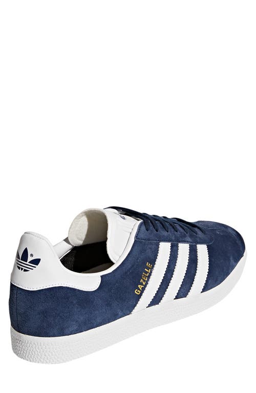 Shop Adidas Originals Adidas Gazelle Indoor Sneaker In Collegiate Navy/white/gold Met