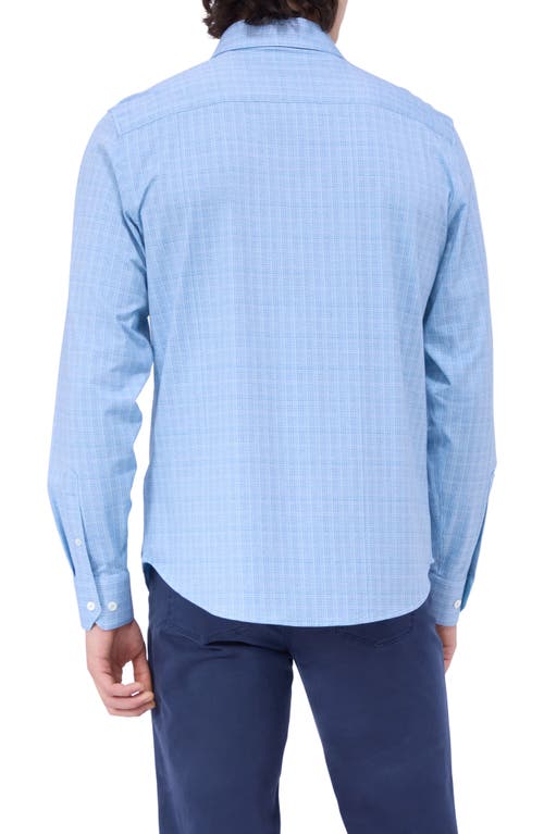 Bugatchi Ooohcotton® Check Button-up Shirt In Air Blue