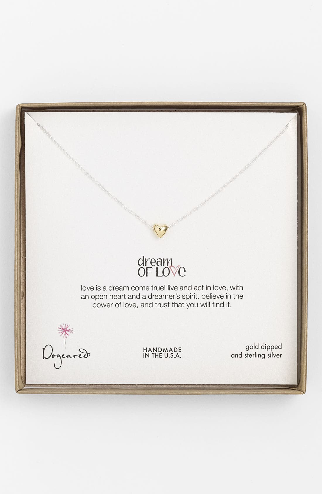 Dogeared 'Dream of Love' Heart Pendant Necklace Nordstrom