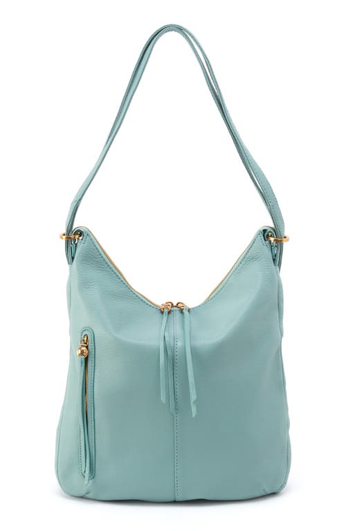 HOBO Merrin Leather Convertible Backpack in Pale Green