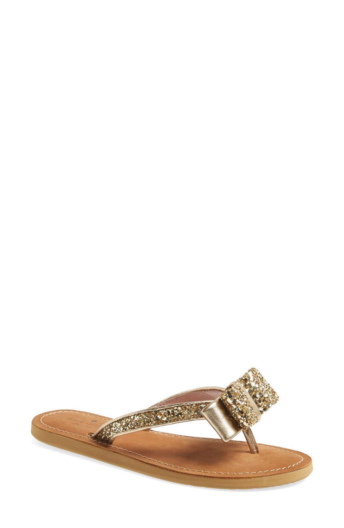 kate spade new york icarda glitter bow flip flops