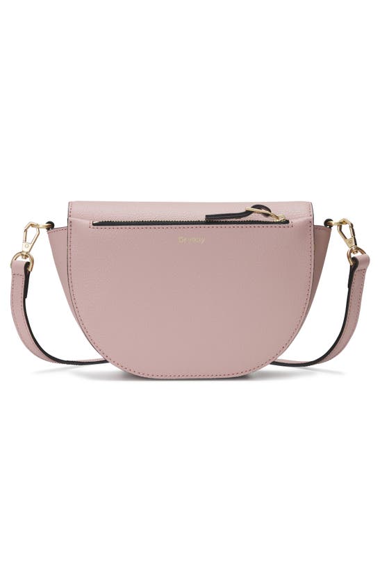 Shop Oryany Lottie Leather Saddle Crossbody Bag In Vintage Pink