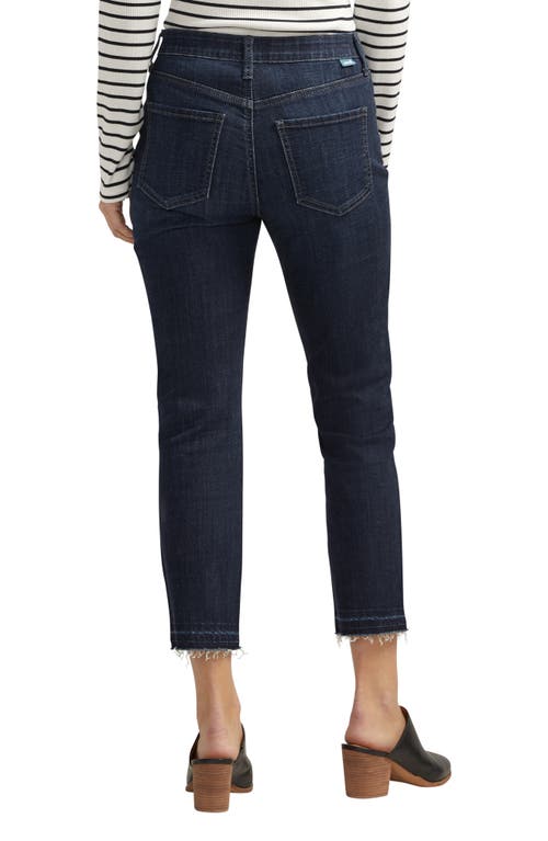 Jag Carter High Waist Raw Hem Girlfriend Jeans In Palais Blue