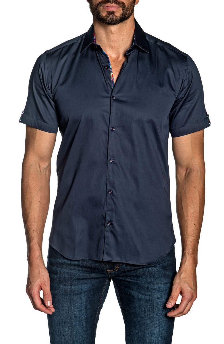 Jared Lang Trim Fit Short Sleeve Button-Up Shirt | Nordstromrack