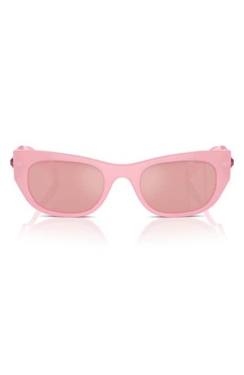 Shop Swarovski 51mm Pillow Sunglasses In Milky Pink