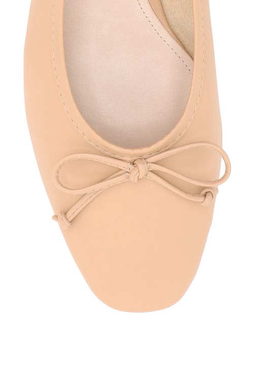 Shop Schutz Arissa Square Toe Ballet Flat In Areia/light Nude