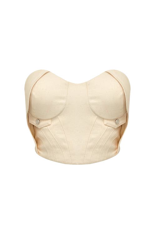 Jendue Chaby Strapless Corset In Ecru