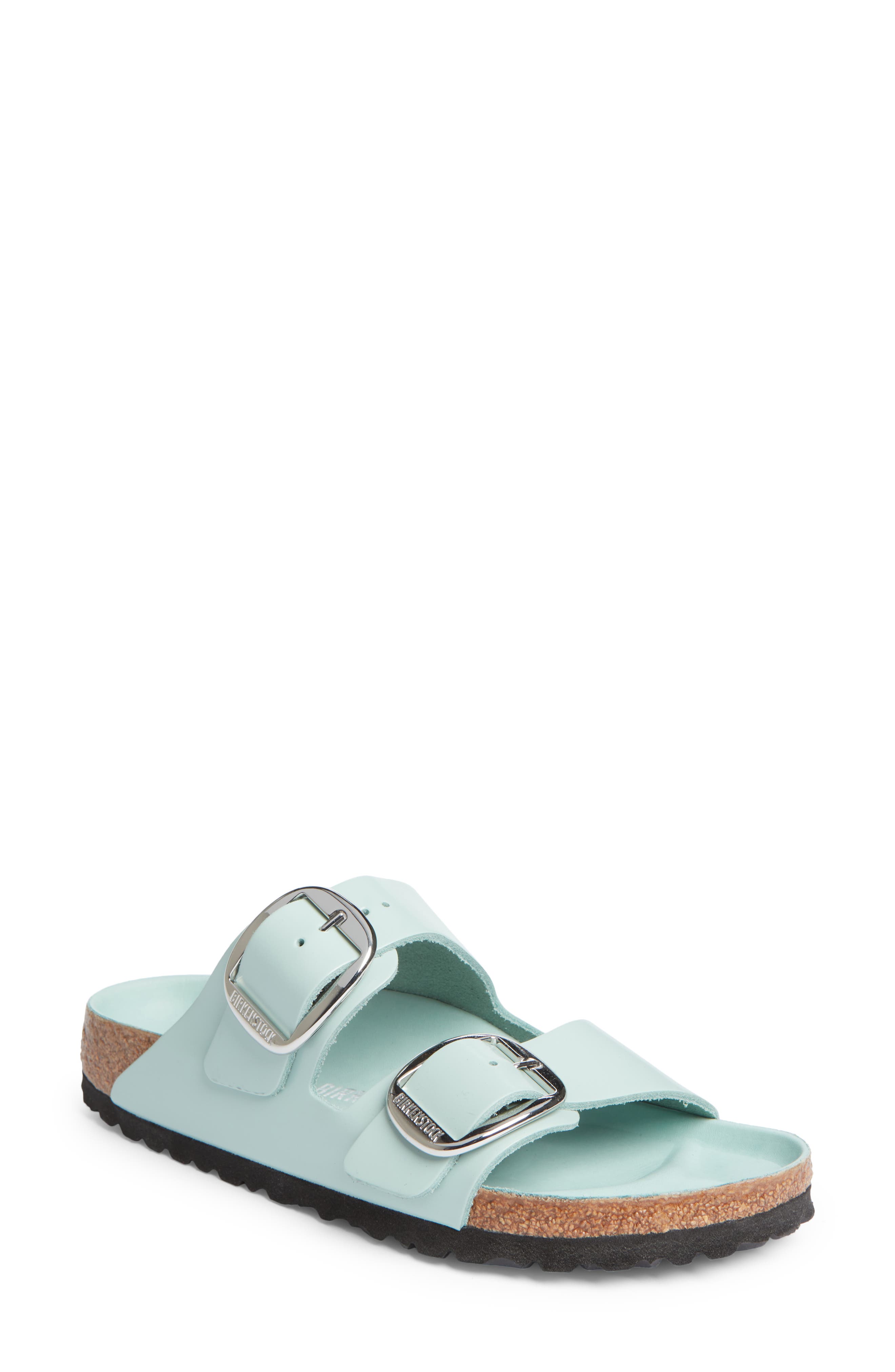 green fuzzy birkenstocks