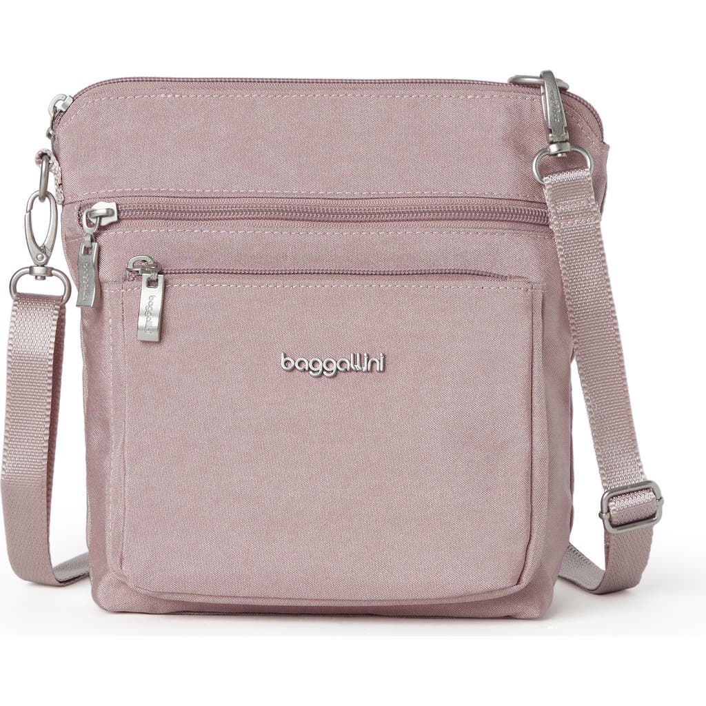 Baggallini Modern Pocket Crossbody Bag In Blush Shimmer
