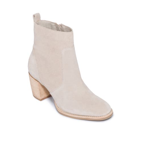 Shop Bernardo Footwear Norwich Heeled Ankle Bootie In Clay
