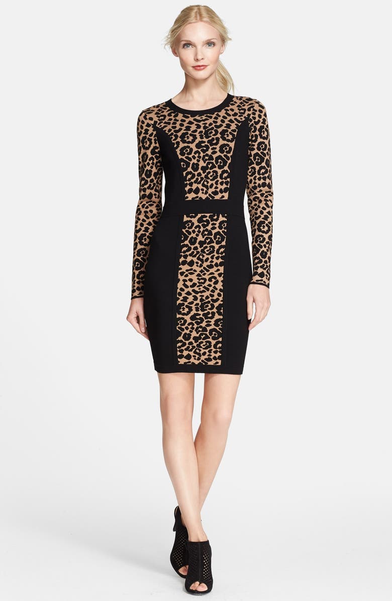 Milly Cheetah Jacquard Sheath Dress | Nordstrom