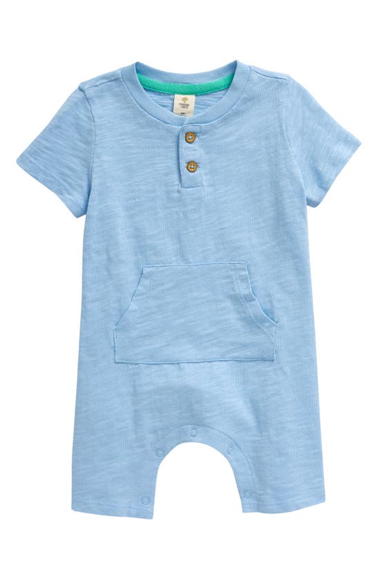 Shop Tucker + Tate Henley Pocket Romper In Blue Placid