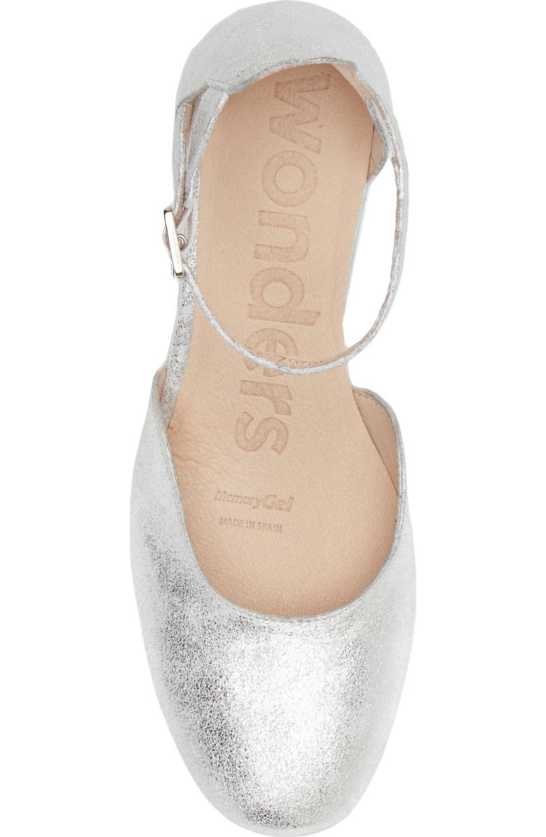 Wonders Metallic Wedge Sandal, Alternate, color,