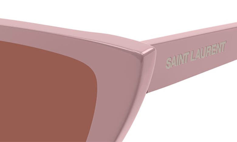 Shop Saint Laurent 53mm Square Sunglasses In Pink