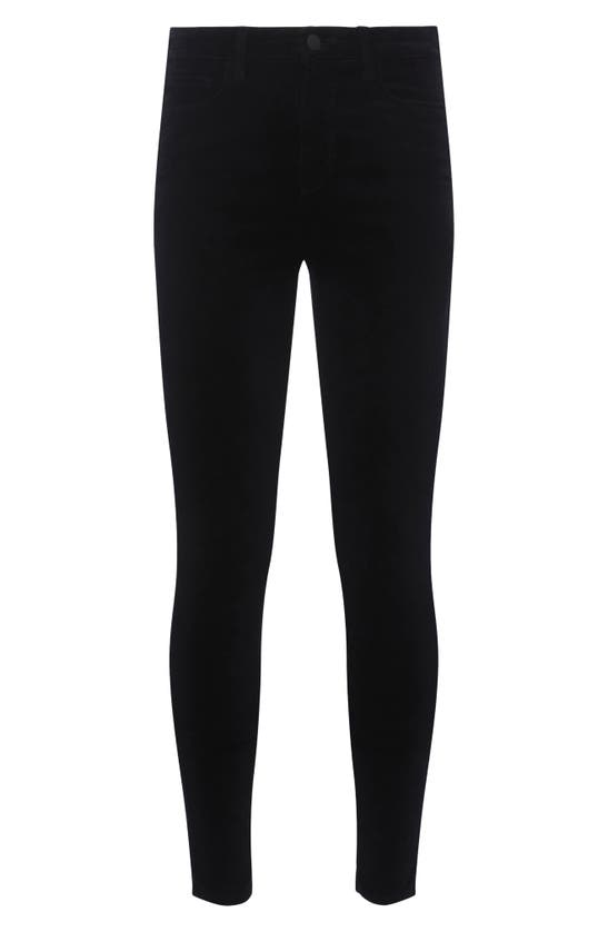 L Agence Margot High-rise Sateen Skinny Jeans In Noir