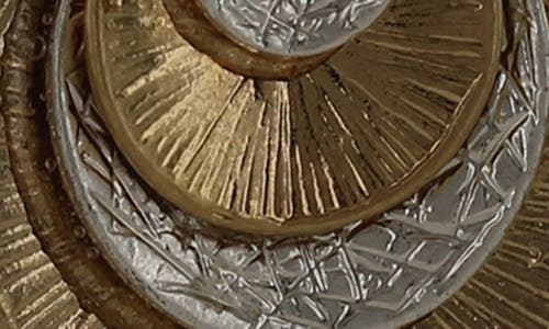 Olivia Welles Dani Disc Drop Earrings In Worn Gold/silver