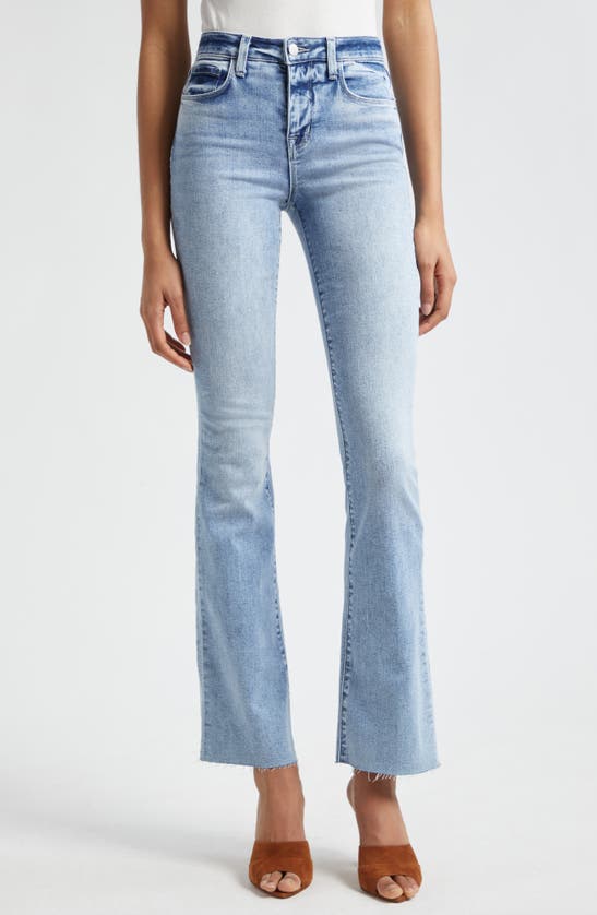 Shop L Agence Ruth Raw Hem Straight Leg Jeans In Loyola