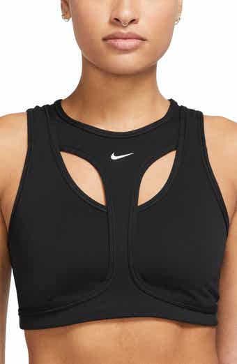 Nike, Intimates & Sleepwear, Nike Air Drifit Zip Front Mock Neck Sports  Bra Black Size Xl