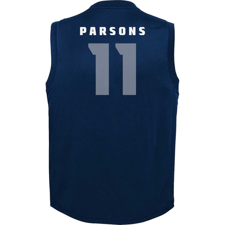 Outerstuff Youth Micah Parsons Navy Dallas Cowboys Fast Track Player Name & Number Tank Top Size: Extra Large