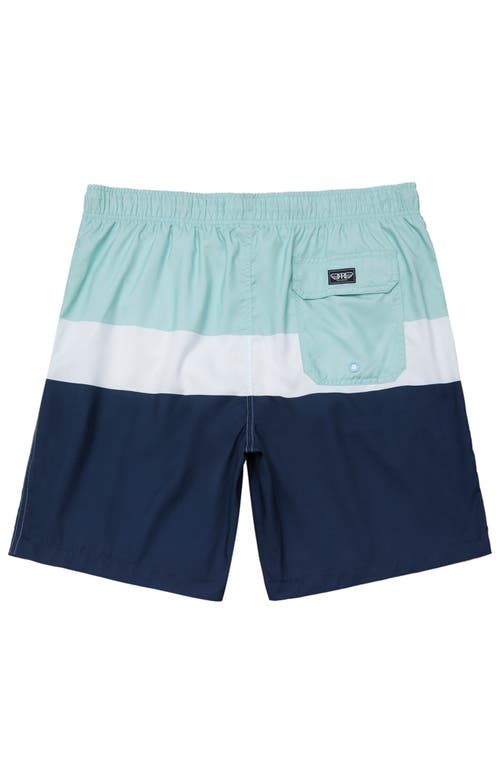 Rokka&rolla All-day Comfort Mesh-lined Swim Trunks In Ice Cold Blue
