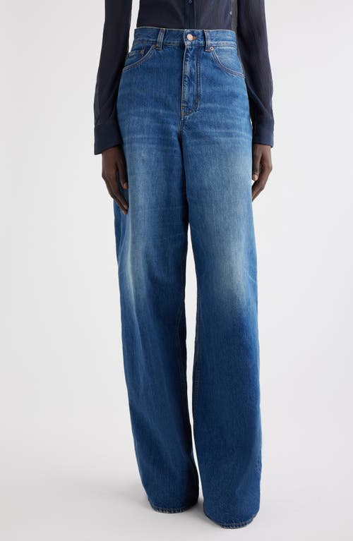 Chloé High-waisted Wide-leg Jeans In Night Blue
