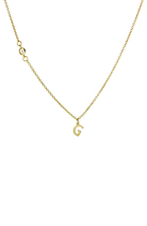 Initial Pendant Necklace in Gold-G