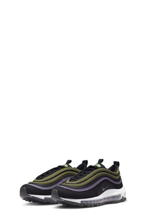 Nike Kids' Air Max 97 Sneaker In Black/purple/green