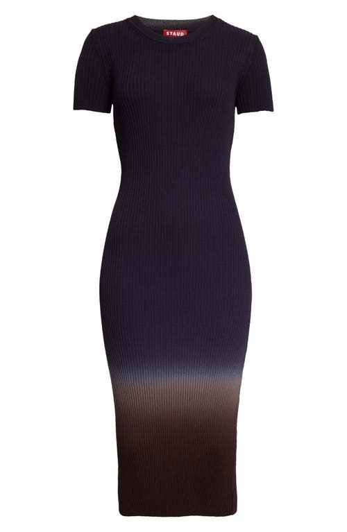 Shop Staud Colleen Dress In Twilight Dip Dye