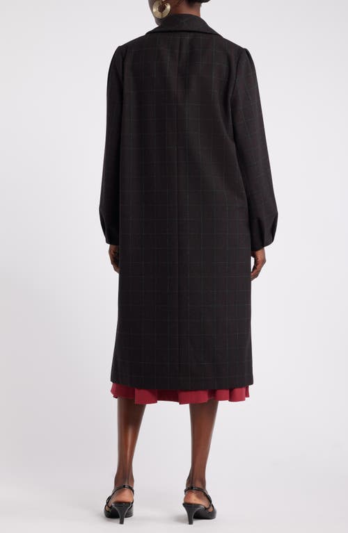 Shop Nordstrom X Harlem's Fashion Row House Of Aama Harbor Shawl Pleat Coat In Black Byron Check