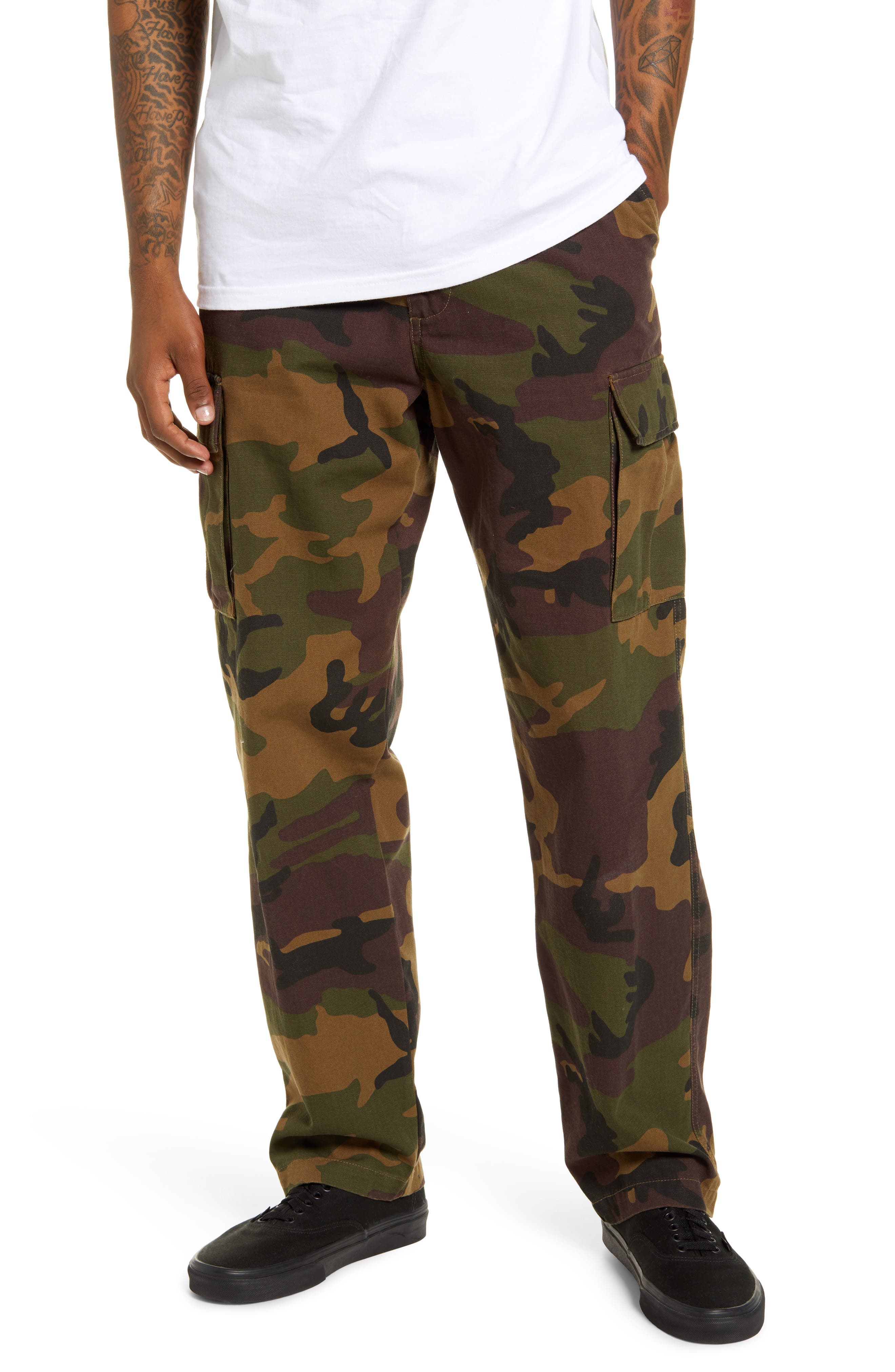 vans camo trousers