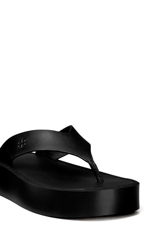 Shop Tory Burch Platform Flip Flop In Black/black