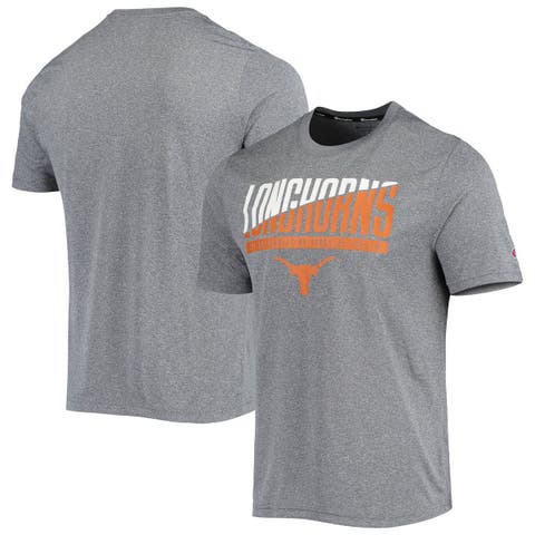 Men's Champion Gray Texas Longhorns Wordmark Slash T-Shirt