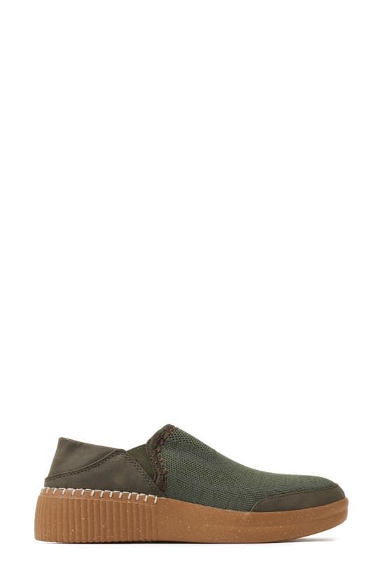 Shop Dearfoams Lee Twin Gore Knit Slip-on Sneaker In Olive