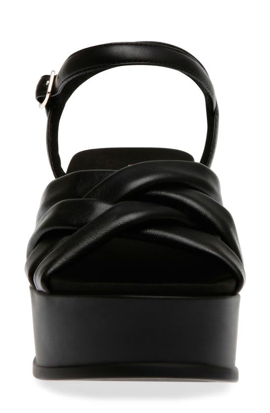 Shop Anne Klein Valencia Platform Wedge Sandal In Black Smooth