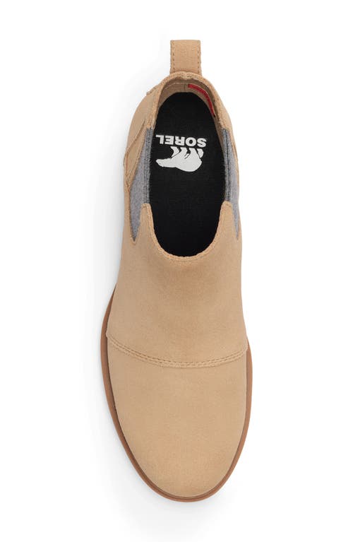 Sorel Emelie Iii Waterproof Chelsea Boot In Dusty Tan/gum