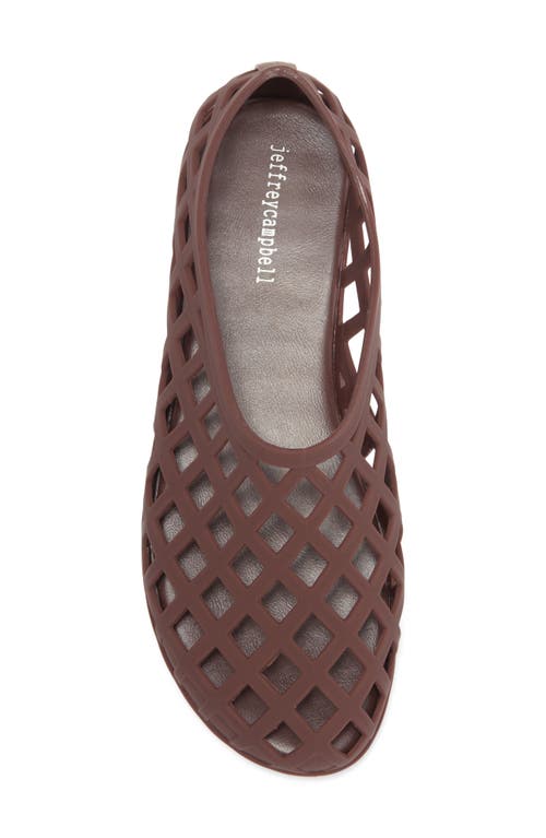 Jeffrey Campbell Jellz Flats In Brown Matte