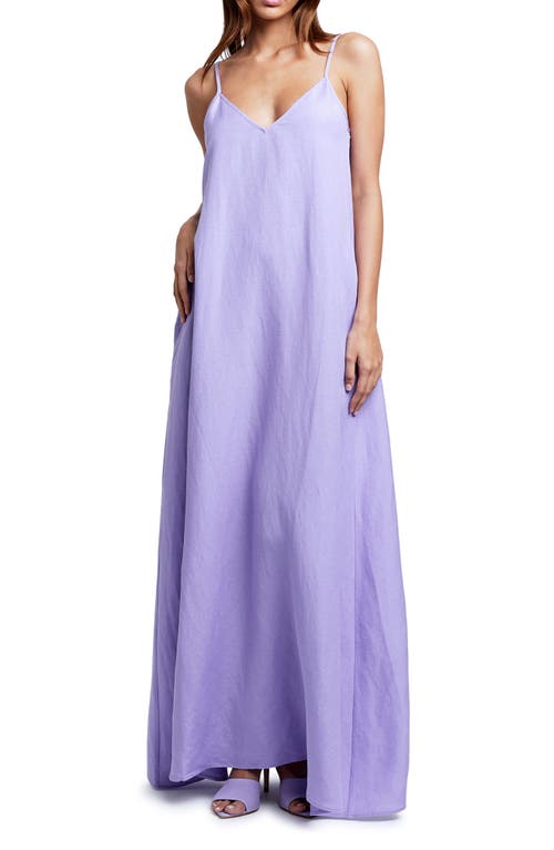 image L'agence Linen Blend Trapeze Maxi Dress In Lavender At Nordstrom, Size Small