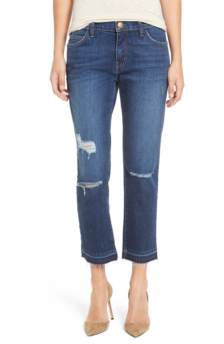Current/Elliott 'The Cropped Straight' Release Hem Jeans (Limitless ...